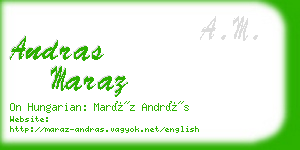 andras maraz business card